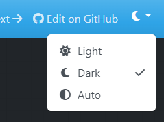 color mode toggle menu