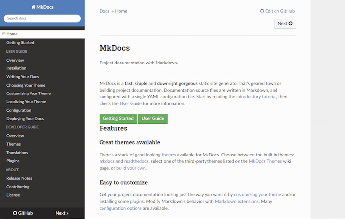 Getting Started MkDocs